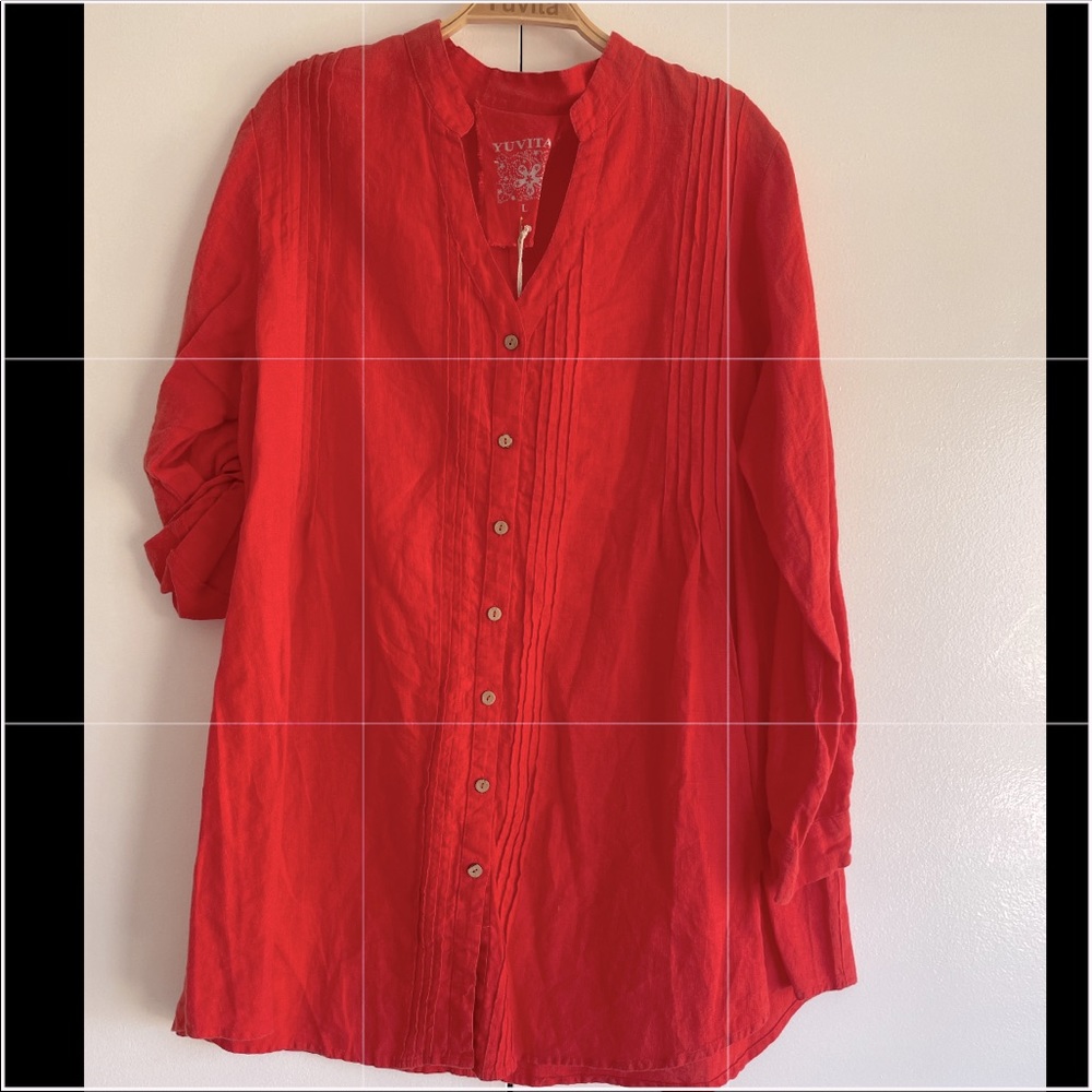 100% Linen Shirt New
